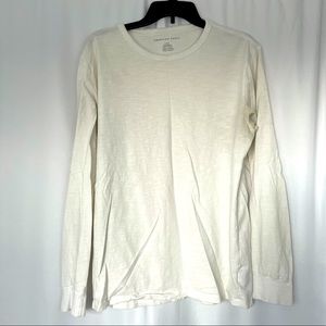 White Crew Neck Long Sleeve American Eagle